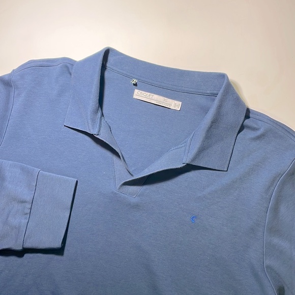Criquet Shirts Criquet Mens Xl Solid Blue Long Sleeve Soft Cotton